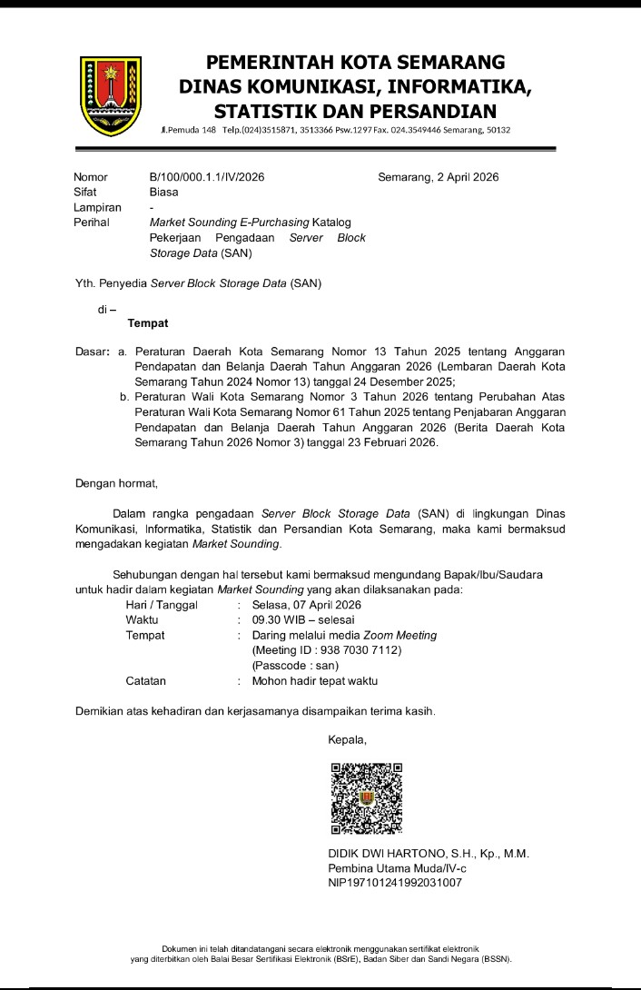 MARKET SOUNDING E-PURCHASING KATALOG ELEKTRONIK