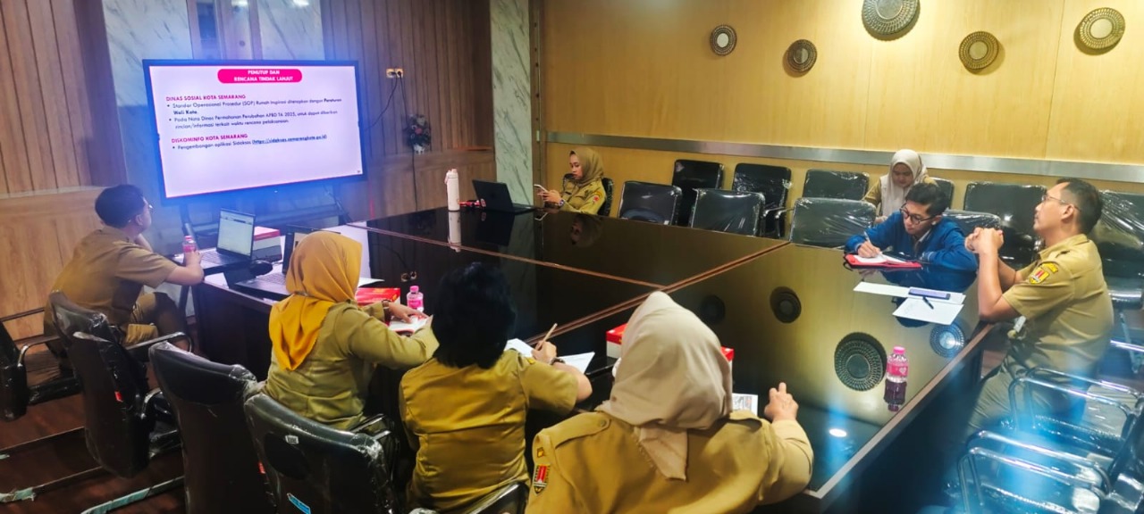 Rapat Koordinasi Lanjutan Bahas Petunjuk Teknis dan Persiapan Sistem Informasi Pengelolaan Rumah Informasi di Bappeda Kota Semarang